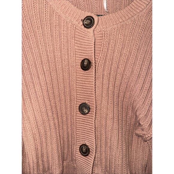 Free People All Yours Cardigan Sweater Mocha Brown Size M - Picture 2 of 6